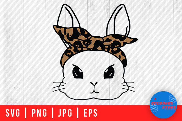 Easter Bunny with Bandana, Bunny Mom Svg Graphics and Crafts