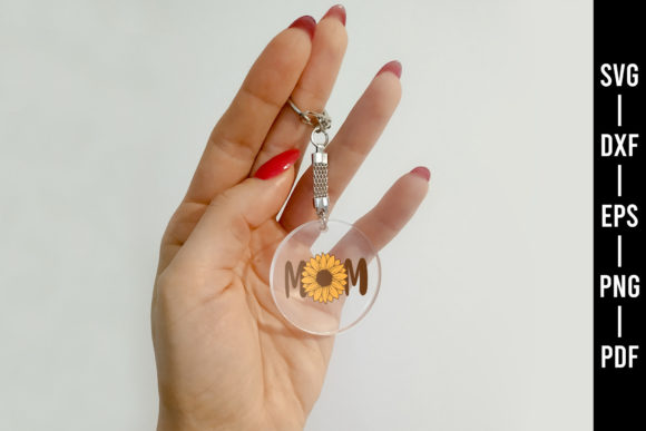 Mom SVG - Keychain SVG - Keyring SVG Graphics and Crafts